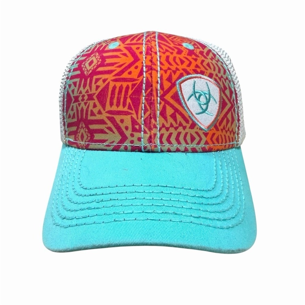 Ariat Trucker Cap Womens Adjustable Multicolor Aztec Serape Snapback